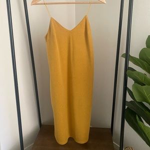 Nordstrom. Size medium. Mustard yellow, midi dress.